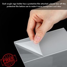 6 Pcs 5x7 Acrylic Sign Holder Desktop Stand Plastic Flyer Frame Vertical