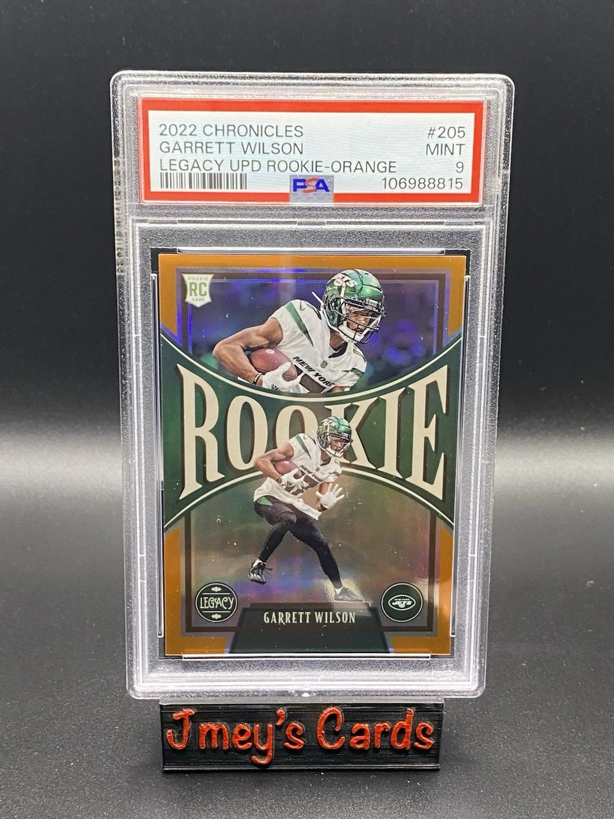 Garrett Wilson Panini Chronicles Legacy Update Rookies #205 Orange