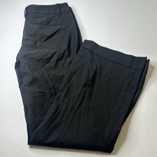 Ann Taylor Modern Fit Trouser Dress Pants Size 4 Black Virgin Wool Blend Stretch