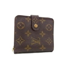 Portafoglio LOUIS VUITTON Monogram Compact Zip Bifold M61667 Marrone PVC...
