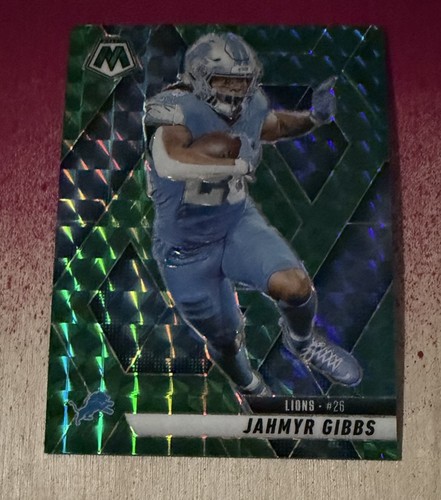 2025 Panini Mosaic - Jahmyr Gibbs #103 Green Mosaic Prizm - Detroit Lions