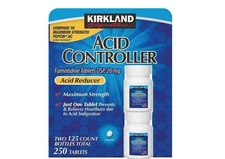 Kirkland Signature Acid Controller - 250 Tablets (2 bottles x 125) Acid Reducer