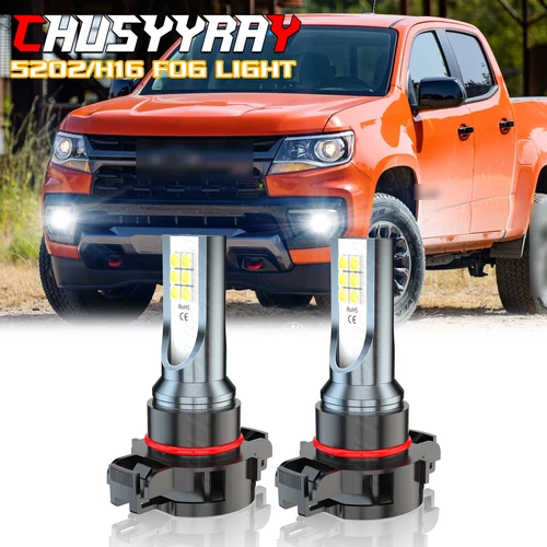 2x 5202 LED Fog Light Bulbs 6000K White 10000Lm For 2015-2020 Chevrolet Colorado - product listing photo