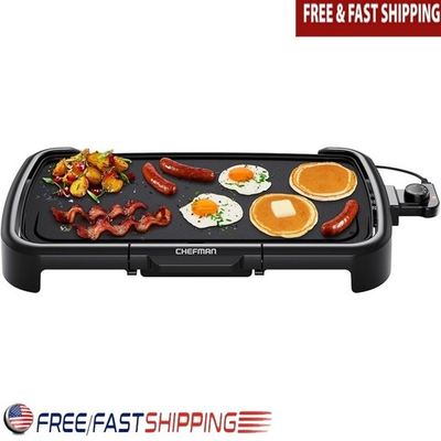 #ad Electric Indoor Grill Non Stick Cooking Surface Adjustable Temp Easy Clean 1500W $46.49