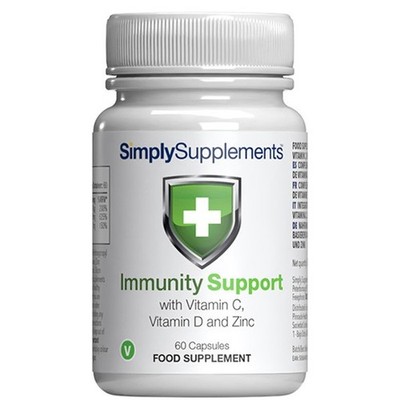 Immunity Support - Vitamin C, Vitamin D2 & Zink - 60 Kapseln - SimplySupplements