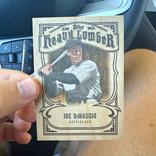 Topps Real Lumber Joe DiMaggio Insert Baseball Sports Trading Card