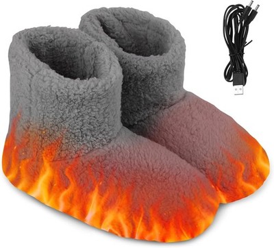 Hausschuhe Winter USB Wärmer Fußschuh Plüsch Elektrische Füße Beheizt Waschbar