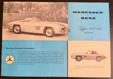 Original 1958-1960  Mercedes Benz 300 SL Roadster Sales Brochure  USA W198