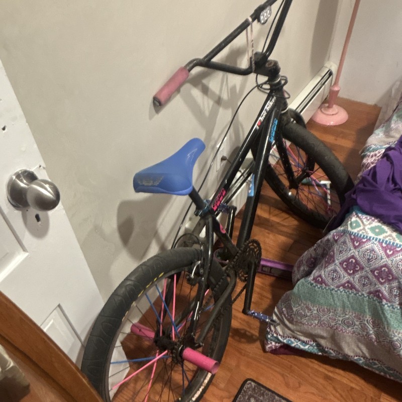 Bike BMX Bike 20 in Black/Pink/Blue/Purple 1-Speed U-Brake Pegs BMX Bar