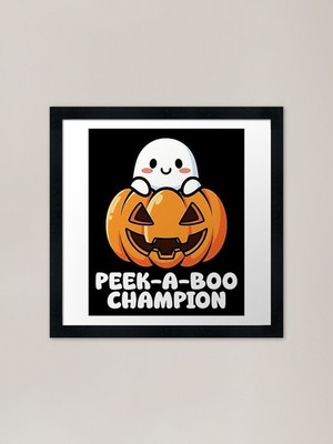 PEEK-A-BOO CHAMPION - GHOST HALLOWE Gerahmtes Wandbild Poster Leinwanddruck Bild