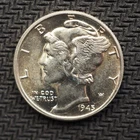 1945 *P* MERCURY HEAD  SILVER DIME *NICE* - FREE SHIPPING! - C3362