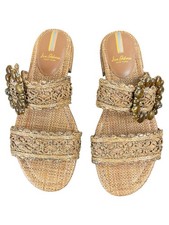 Sam Edelman Elisa Braided Slide Slip On Sandal Embellished 7.5