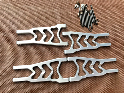 Aluminum Heavy Duty Front and Rear Arms for Traxxas  Rally 4x4 VXL Silver