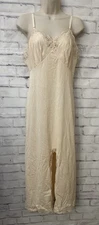 Vintage Wonder Maid Sz 34 Non Cling Full Dress Slip Dress Lace Ivory 2970