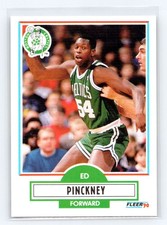 1990-91 Fleer #15b Ed Pinckney Boston Celtics