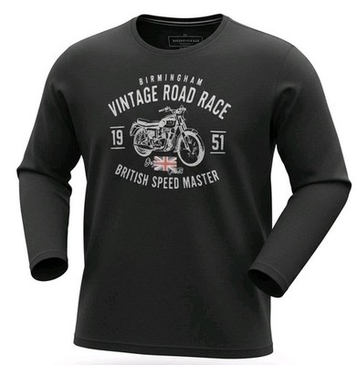 REDFIELD Langarmshirt Longsleeve Rundhals-Ausschnitt BRITISH schwarz Gr. XL/54