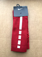 NWT Nike Elite Basketball Cushion Socks Red White Size Large 8-12 PS0003 687 NEW