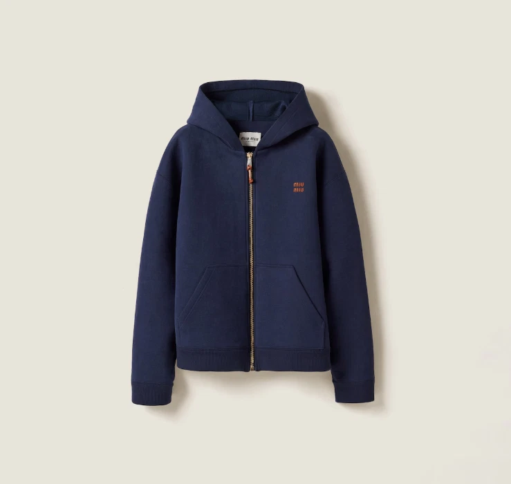 Miu Miu — Miu Miu Navy Hoodie Jacket - Current Season