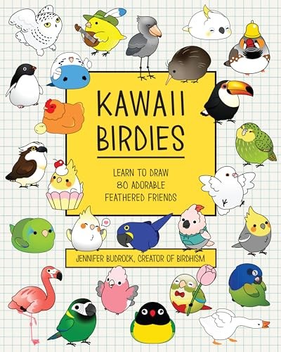 Kawaii Birdies : Learn To Draw 80 Adorable Feathered Friends Jen Budrock - Image 6