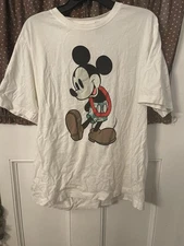 Mickey Mouse Zara T Shirt Walt Disney Comic Cool Graphic White USA Size Large
