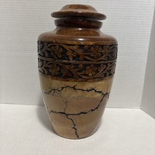 Large Wooden Urn Cremation Urn Rosewood W/ Defects