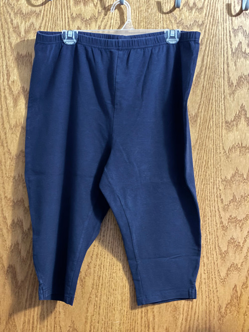 WOMAN WITHIN NAVY BLUE CAPRI LEGGINGS SIZE 22/24