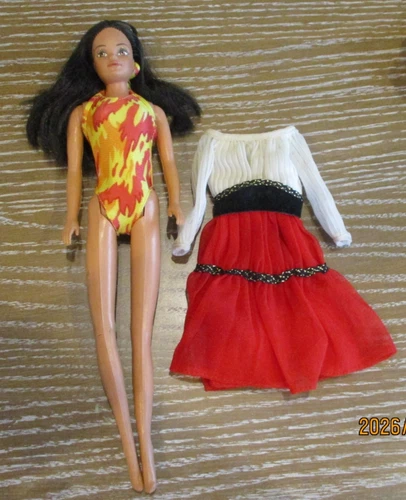 VINTAGE Super Star 79 HISPANIC STEFFIE FACE BARBIE DOLL #1292 ORIGINAL DRESS TLC