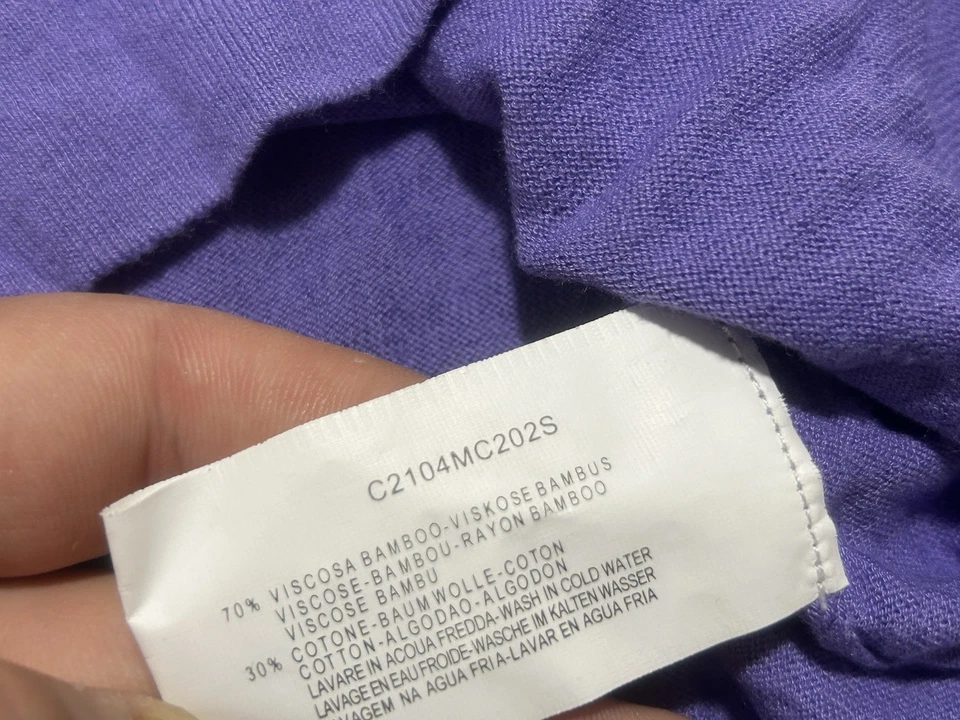 BLUSA EMPORIO ARMANI FLORAL BAMBÚ MANGA CORTA MORADO TALLA 42 Foto 4 de 4