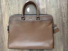 Coach Brown Leather Gotham Slim Briefcase
