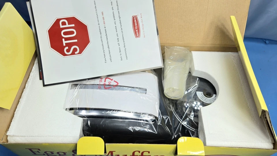 TEM500 Egg Muffin 2-Slice Wide Slot Toaster Back Basics Breakfast Sandwich Maker - Image 3 of 3