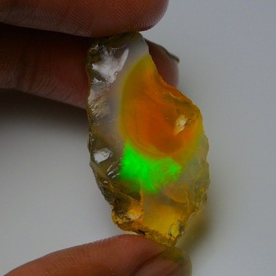 Ethiopian Oil Opal Specimen  23.00 cts Natural Rough Gemstone - Fire Opal Roug