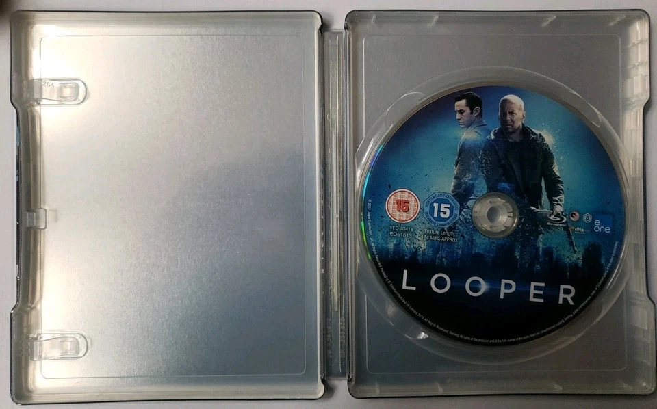Looper - Exclusive Steelbook Edition (Blu-ray, 2012)  In Excellent Condition  - Image 4 of 4