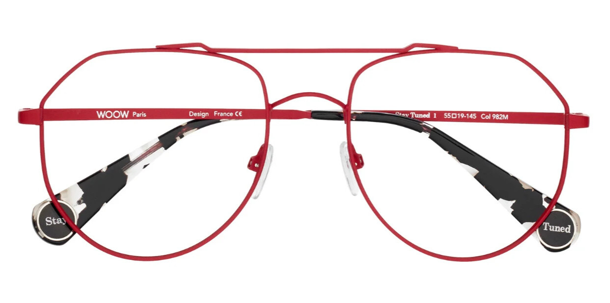 Grandes lunettes de vue aviateur en métal rouge WOOW pour votre quotidien