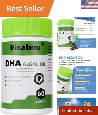 Algal Oil DHA 400 mg with ARA and SA, 60 Softgels Algae Oil - DHA Omega 3 Sup...