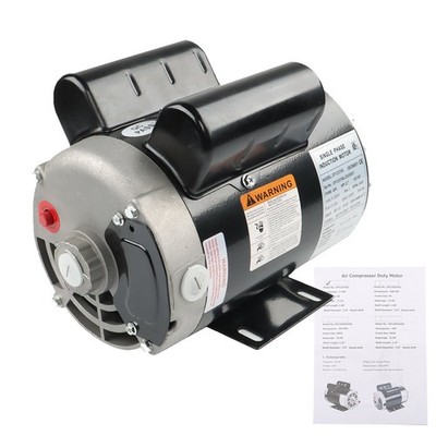 3450 RPM 3.7 HP 230V Electric Motor Compressor Duty 56 Frame 1 Phase 5/8'' Shaft