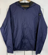 Alo Yoga Repeat Running Jacket Mens Navy Blue Lightweight Ripstop Weightless L