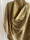 Fabindia Style Dupatta Scarf  Wrap Earthtone Beige Taupe Mustard Hand Batik Art — photo 8