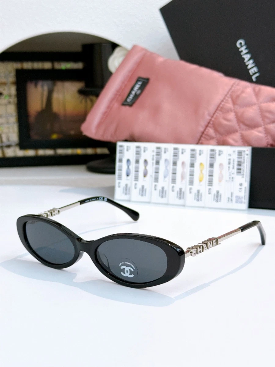 CHANEL Gray Oval Sunglasses for Women for sale | eBay