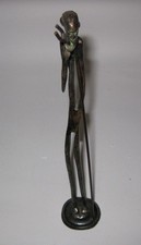 Deko Figur Skulptur modern afrikanischer Mann Handarbeit