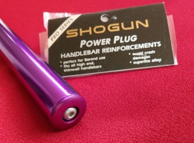 Shogun Power Plugs Lenkerstopfen, Alu, verschraubbar, purple, NEU