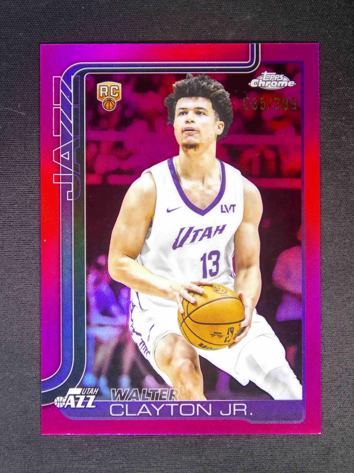 2025-26 Topps Chrome Walter Clayton Jr. RC #268 Pink Refractor /399