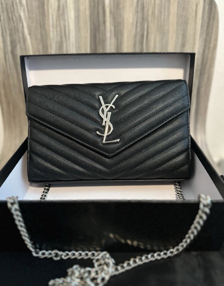 Ysl Silver Hardware Bag Shoulder Bag Ysl Woc Silver Hardware YSL - Main Image