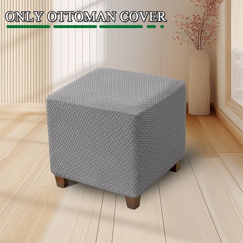 Ottoman Cover Square Stretch Knitted Jacquard Square Ottoman Cover Square Sto... - Bild 3 von 7