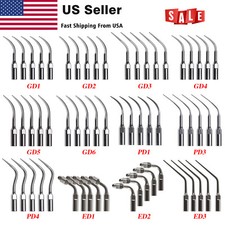 5 Pcs Dental Ultrasonic Scaler Perio Endo Scaling Tips fit for DTE SATELEC