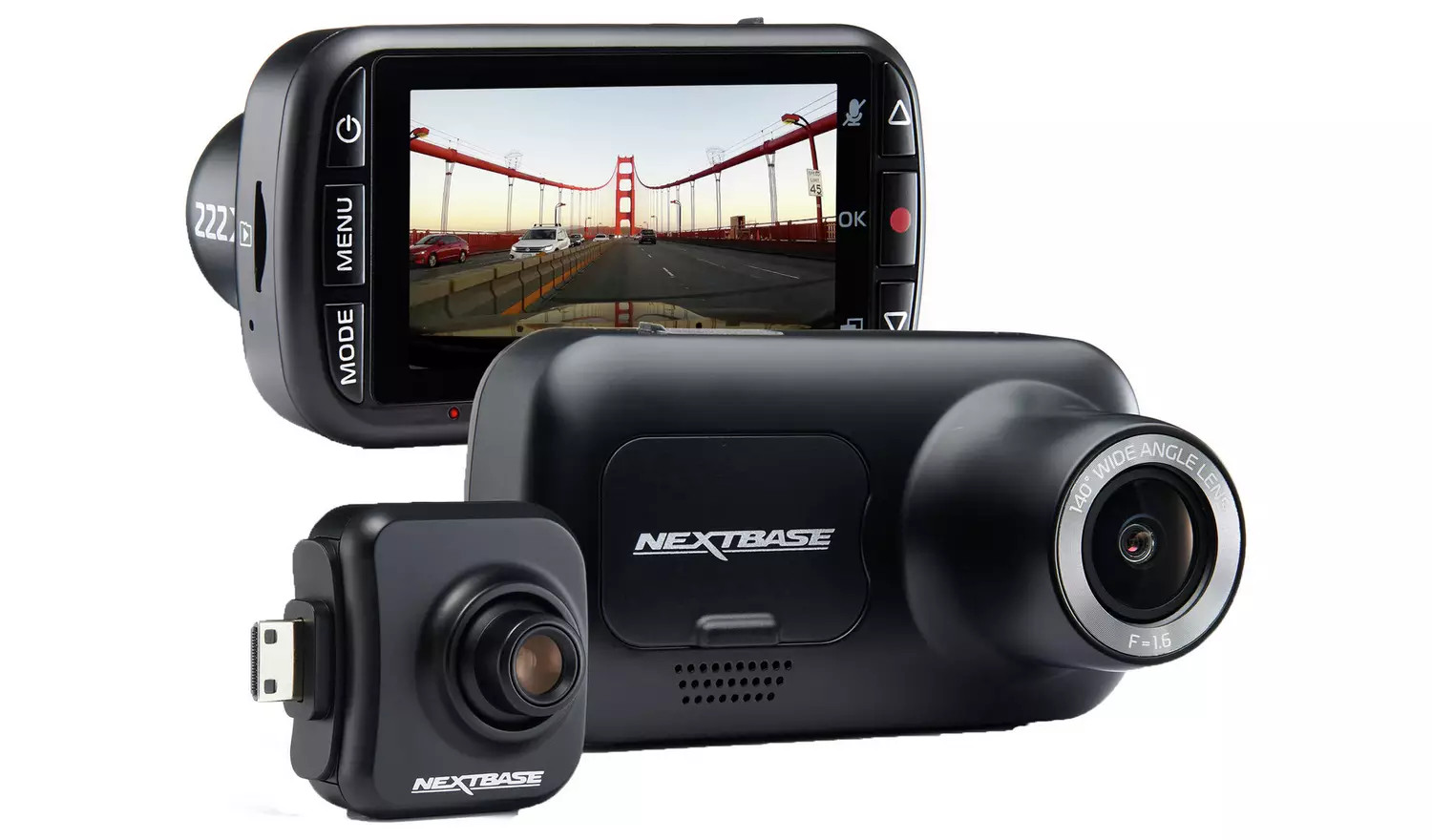 Nextbase 222x Front and Rear Dash Cam Full 1080p/30fps HD Recording DVR Camera