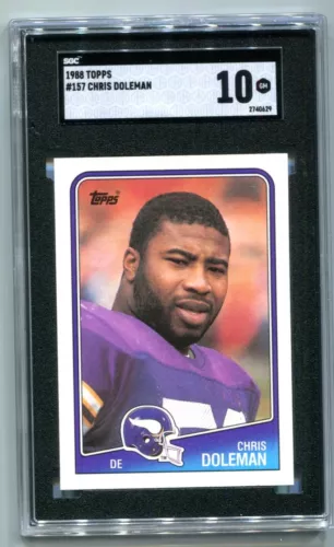 1988 Topps Chris Doleman RC #157 SGC 10 GEM MINT HOF 💎