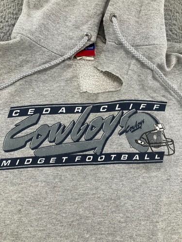 Vintage Cowboys Hoodie Mens Small Gray Champion NFL Football Sports Unique - Picture 2 of 20