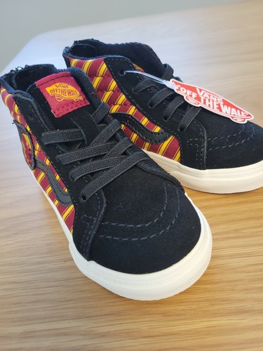 Vans x Harry Potter Hi top Gryffindor Shoe Sneaker Toddler Black / Scarlet 7 T - Picture 10 of 11