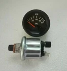 Oil pressure gauge with oil sender transducer 52 mm 2 1/16" 80 psi black bezel