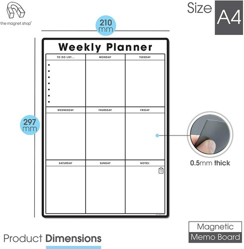 Magnetic Weekly Meal Planner, Fridge Calendar Whiteboard Dry Erase Memo Board - Picture 54 of 112